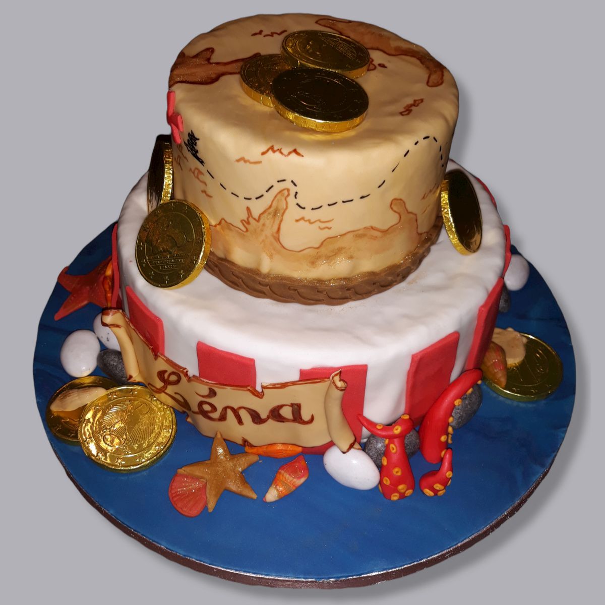 gâteau thème Le Monde des Pirates
